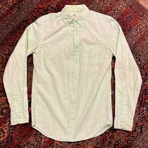 J. Crew Sunwashed Oxford 100% Cotton Shirt, XS, Good condition, sea foam green